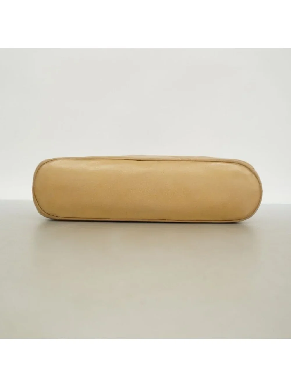 Chanel Shoulder Bag Lambskin Beige Gold